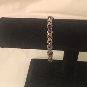 Purple an Rhinestone Bracelet
